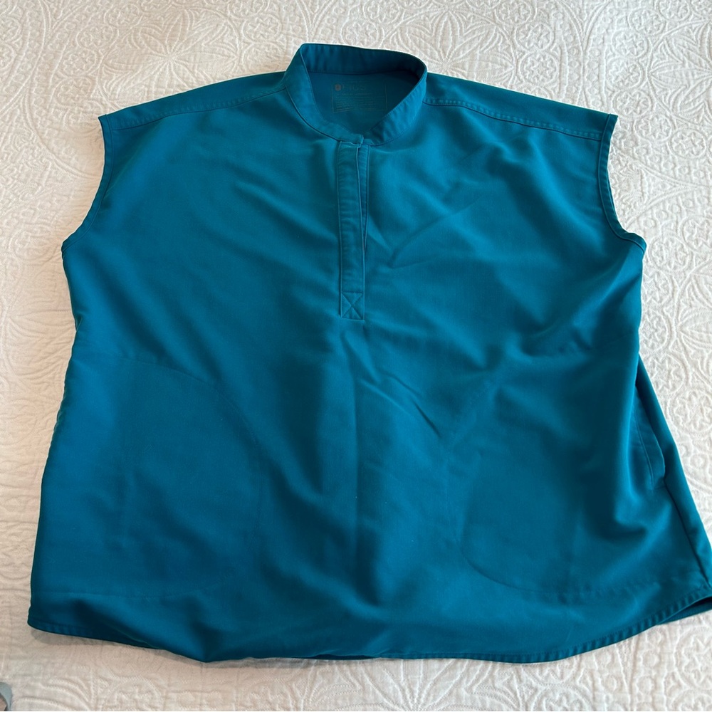 Figs Scrubs set, teal green, large Rafaela top, large tall joggers high waisted - Picture 2 of 8